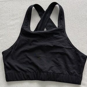 Nike Black Perforated Sports Bra